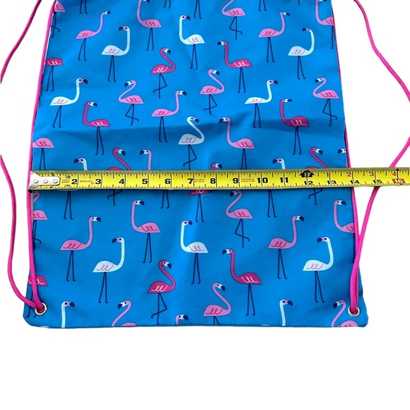 NWOT Flamingo Drawstring Sports Bag - Picture 7 of 7